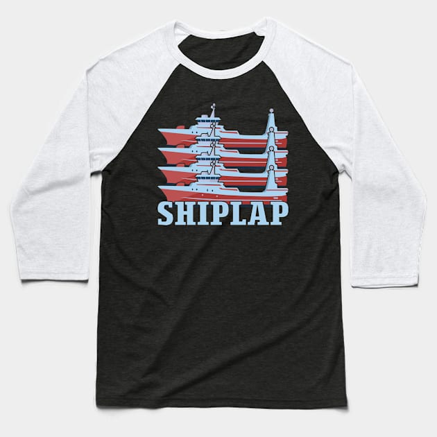 Shiplap Baseball T-Shirt by Tachyon273